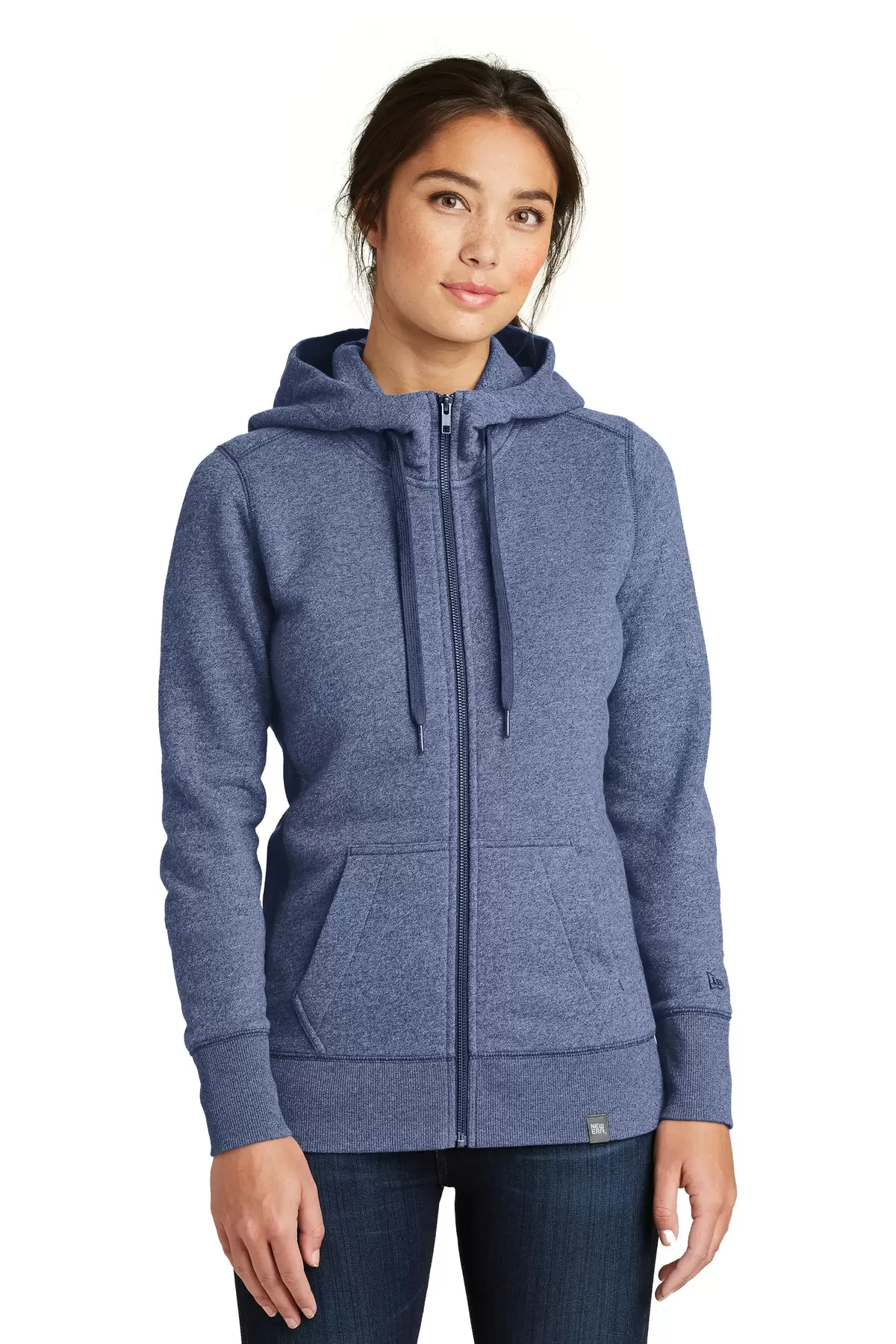 1001 LNEA502 New Era  Ladies French Terry Full-Zip Hoodie SKU: LNEA502