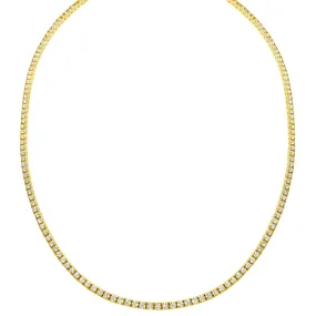 14KT Gold 5.30ct Diamond Perfect Tennis Necklace