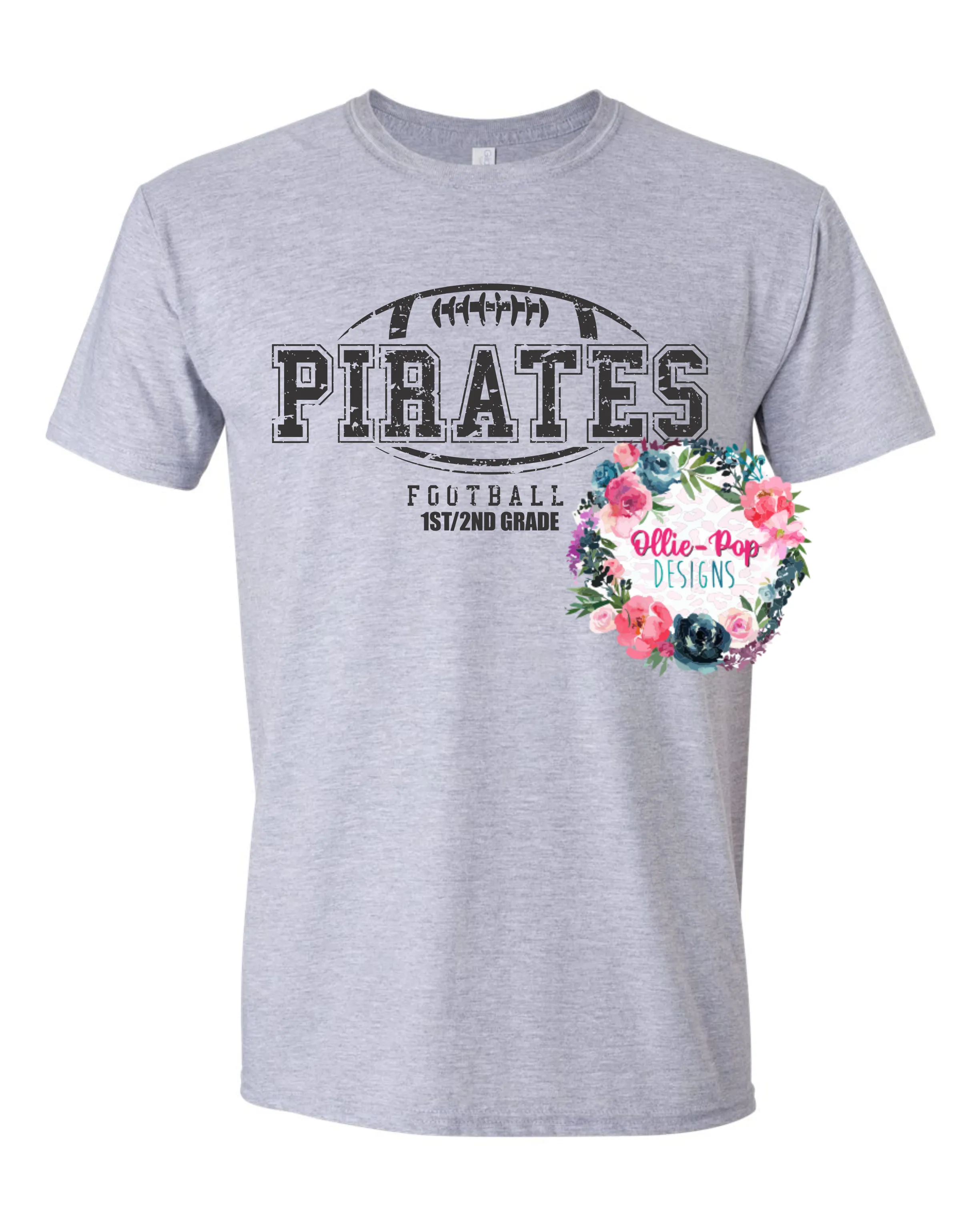 1st/2nd Grade - Pirates Football Tee