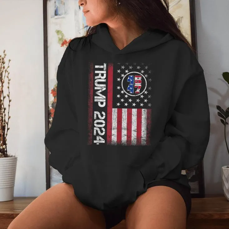 45 47 We The People 2024 Stand With American Flag Women Women Hoodie