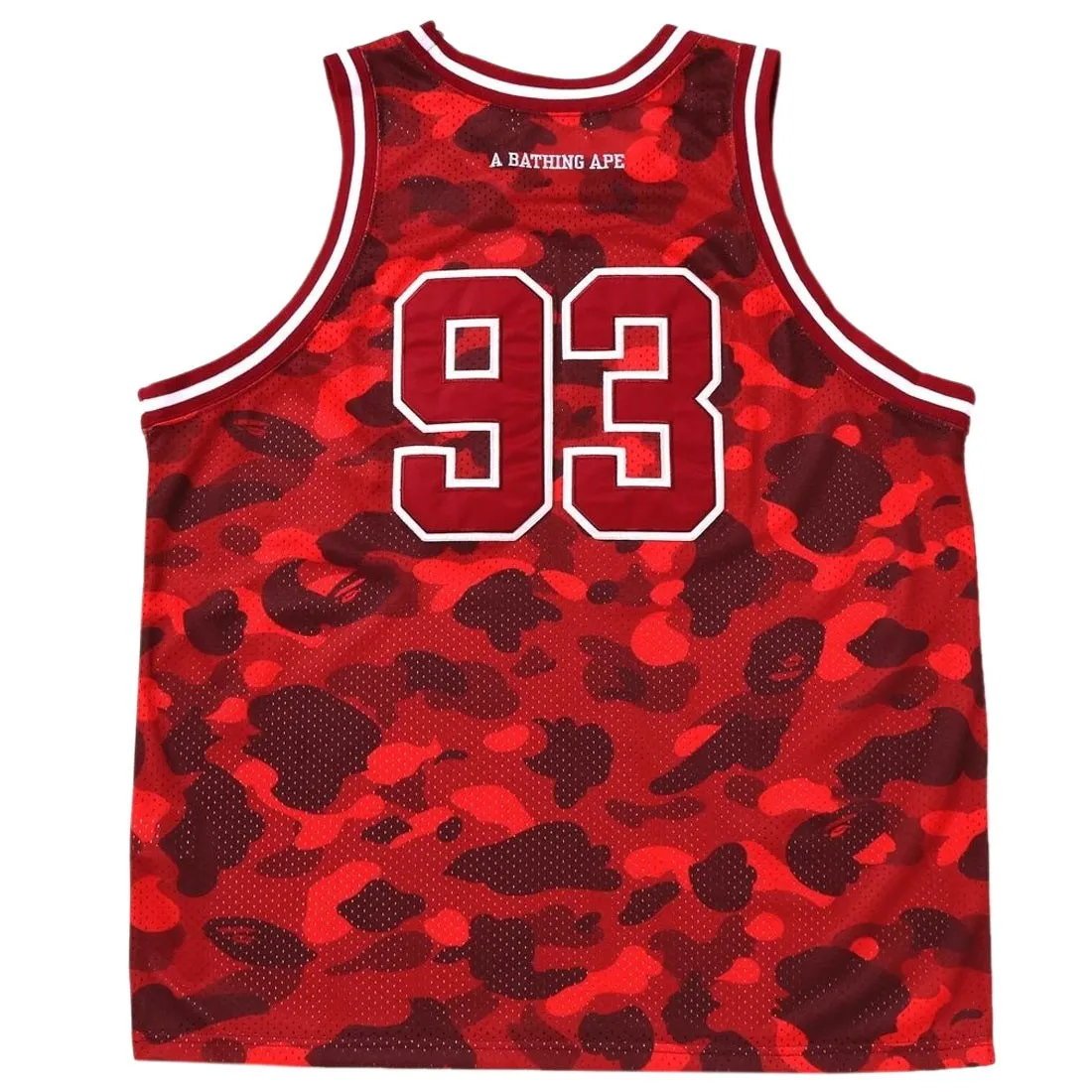 A Bathing Ape Men Color Camo Basketball Tank Top (red)