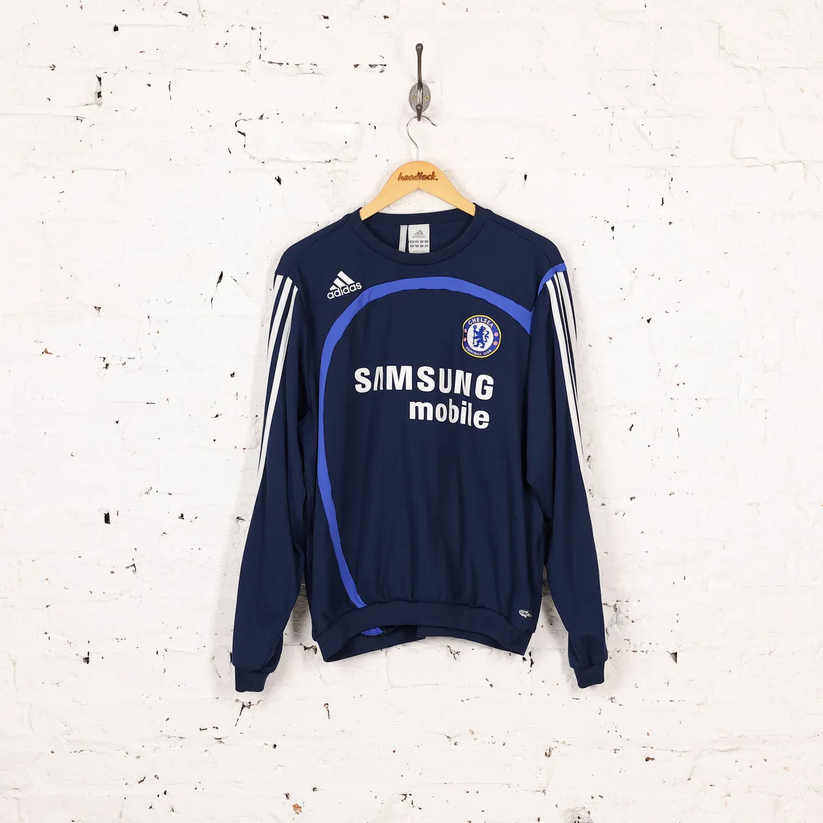 Adidas Chelsea Football Training Sweatshirt -  Blue - M