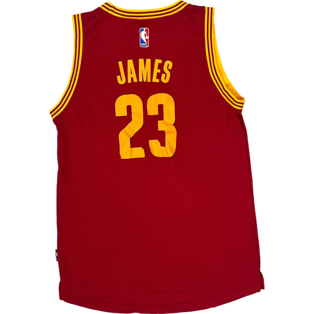 Adidas Cleveland Cavaliers LeBron James Basketball Jersey - Medium - Red Polyester