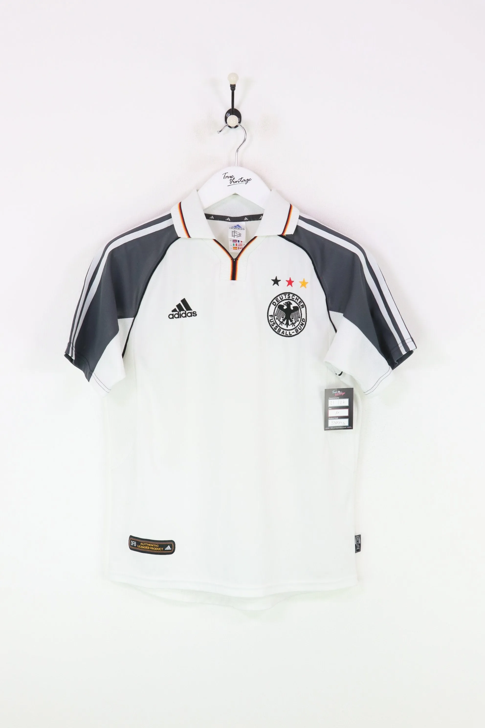 Adidas Germany Football Shirt White/Grey Medium