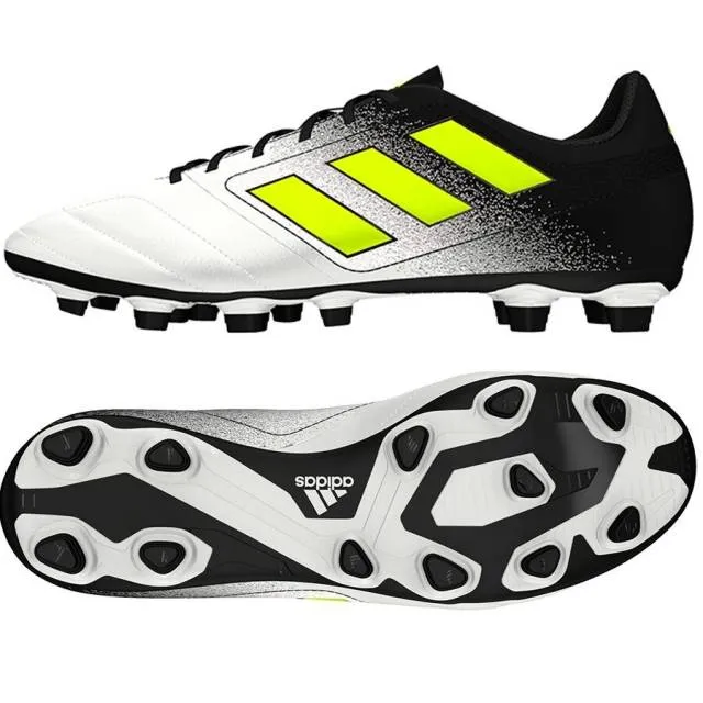 Adidas Men's ACE 17.4 FxG Soccer White/Yellow S77090 Sz ...