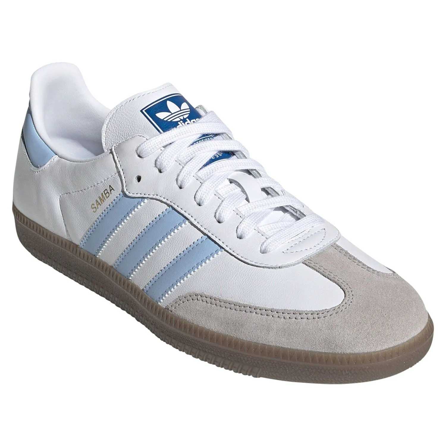 adidas Originals Samba OG Trainers - White & Sky Blue