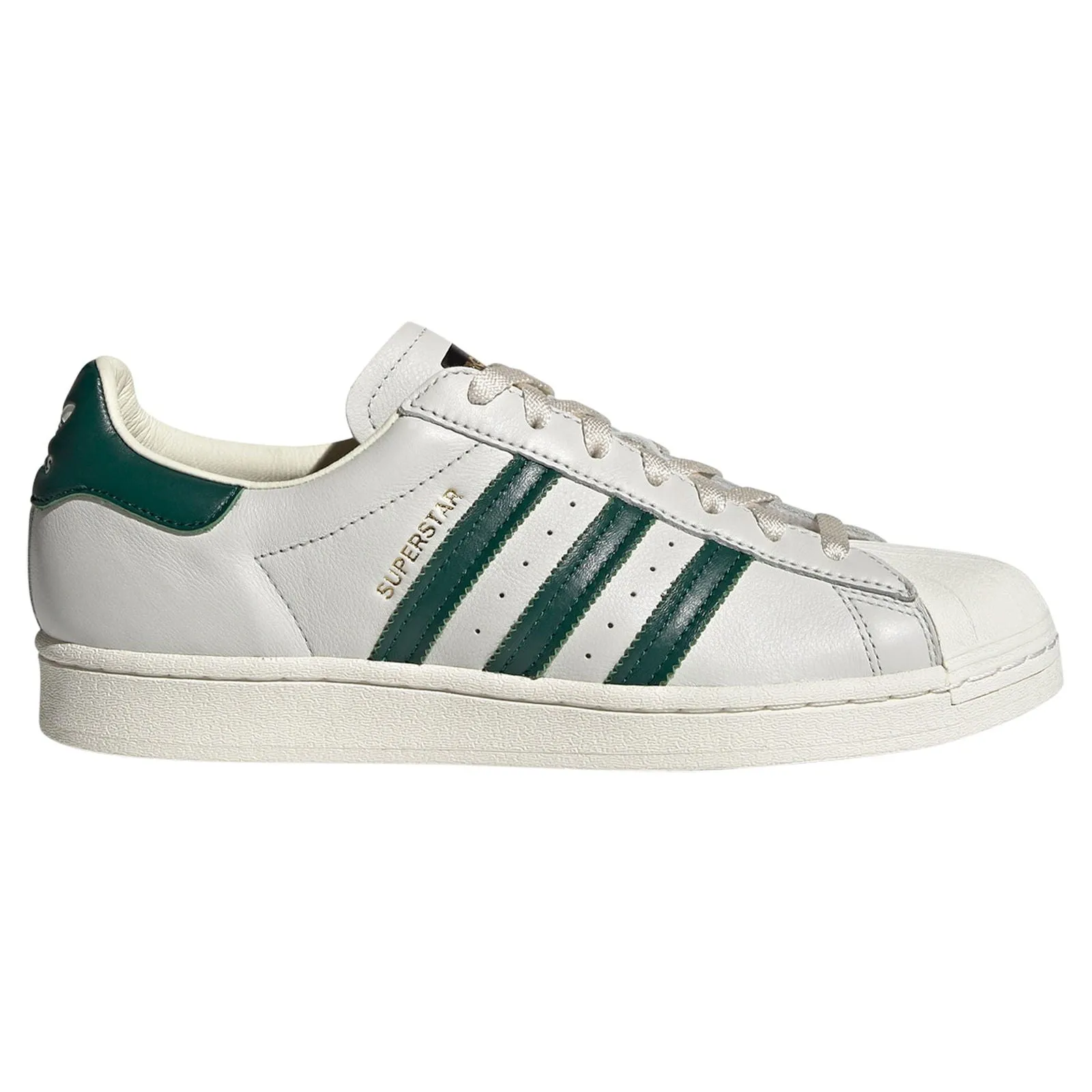 adidas Originals Superstar Trainers - Off White / Collegiate Green