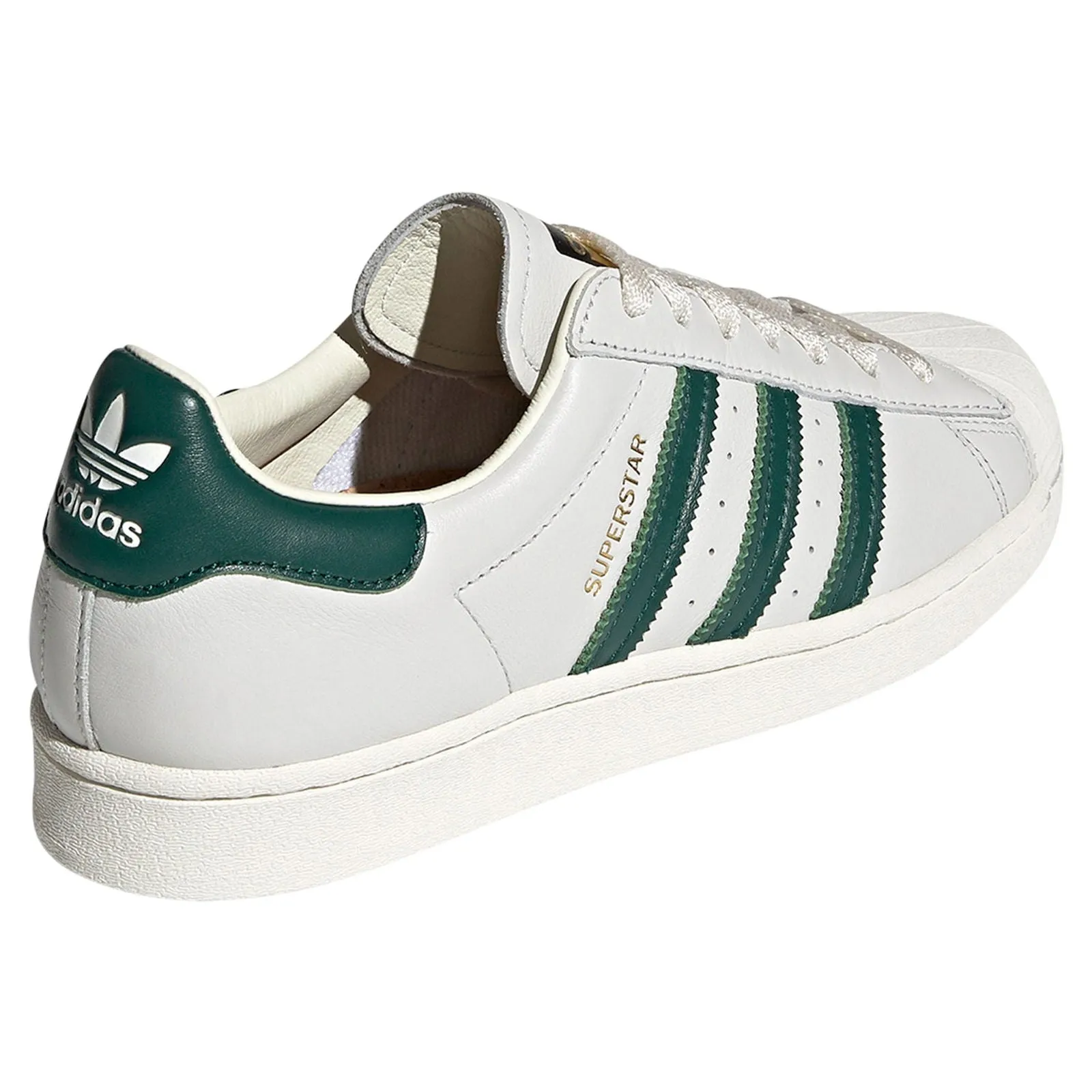 adidas Originals Superstar Trainers - Off White / Collegiate Green