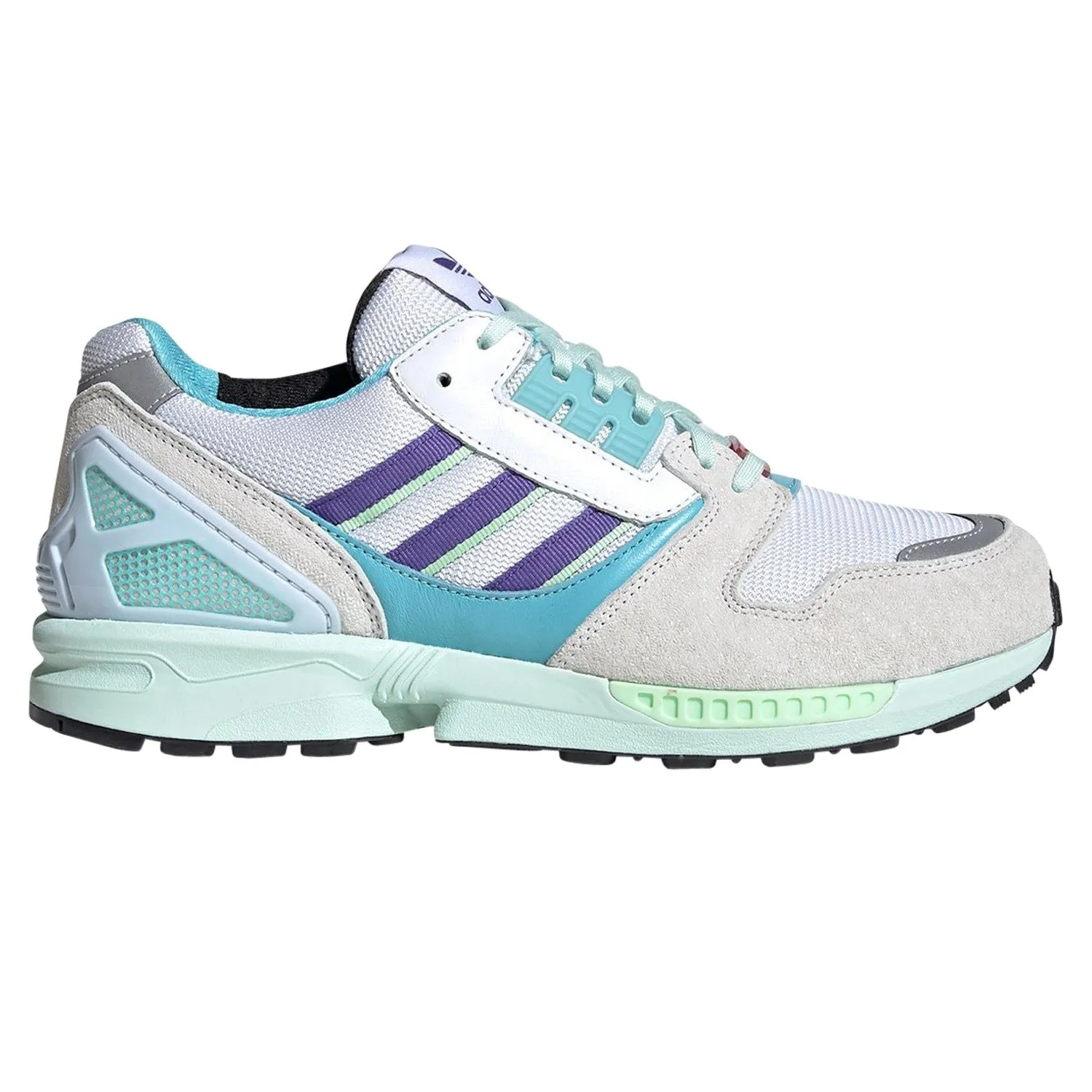 adidas Originals ZX 8000 Trainers - White/Purple/Aqua