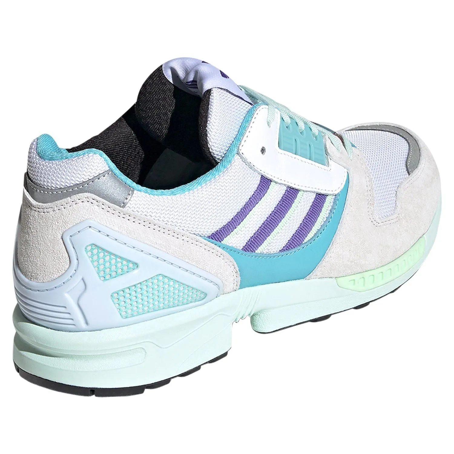 adidas Originals ZX 8000 Trainers - White/Purple/Aqua