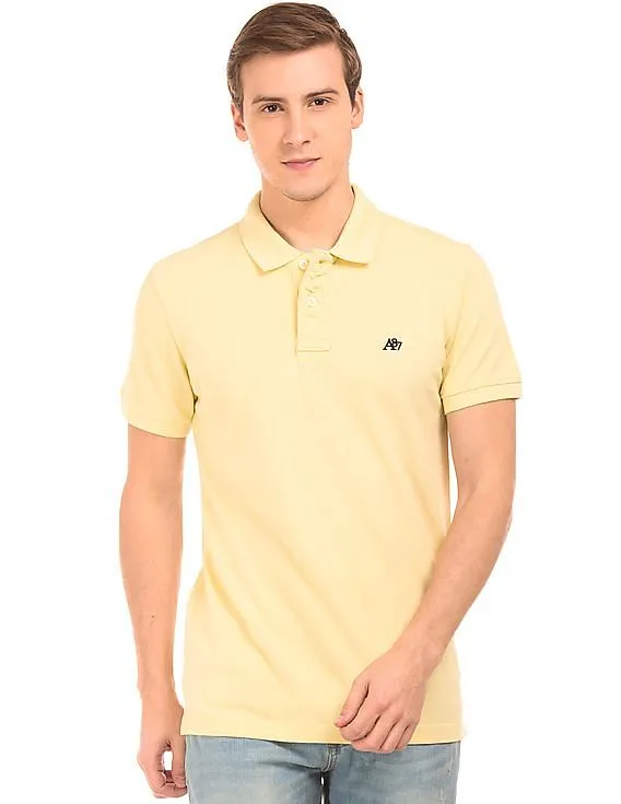 Aeropostale Solid Pique Polo Shirt