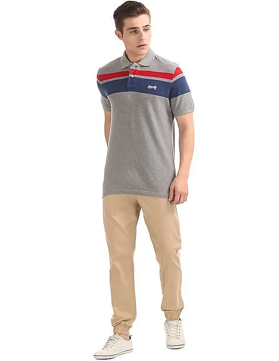 Aeropostale Striped Pique Polo Shirt