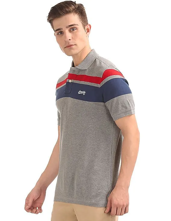 Aeropostale Striped Pique Polo Shirt