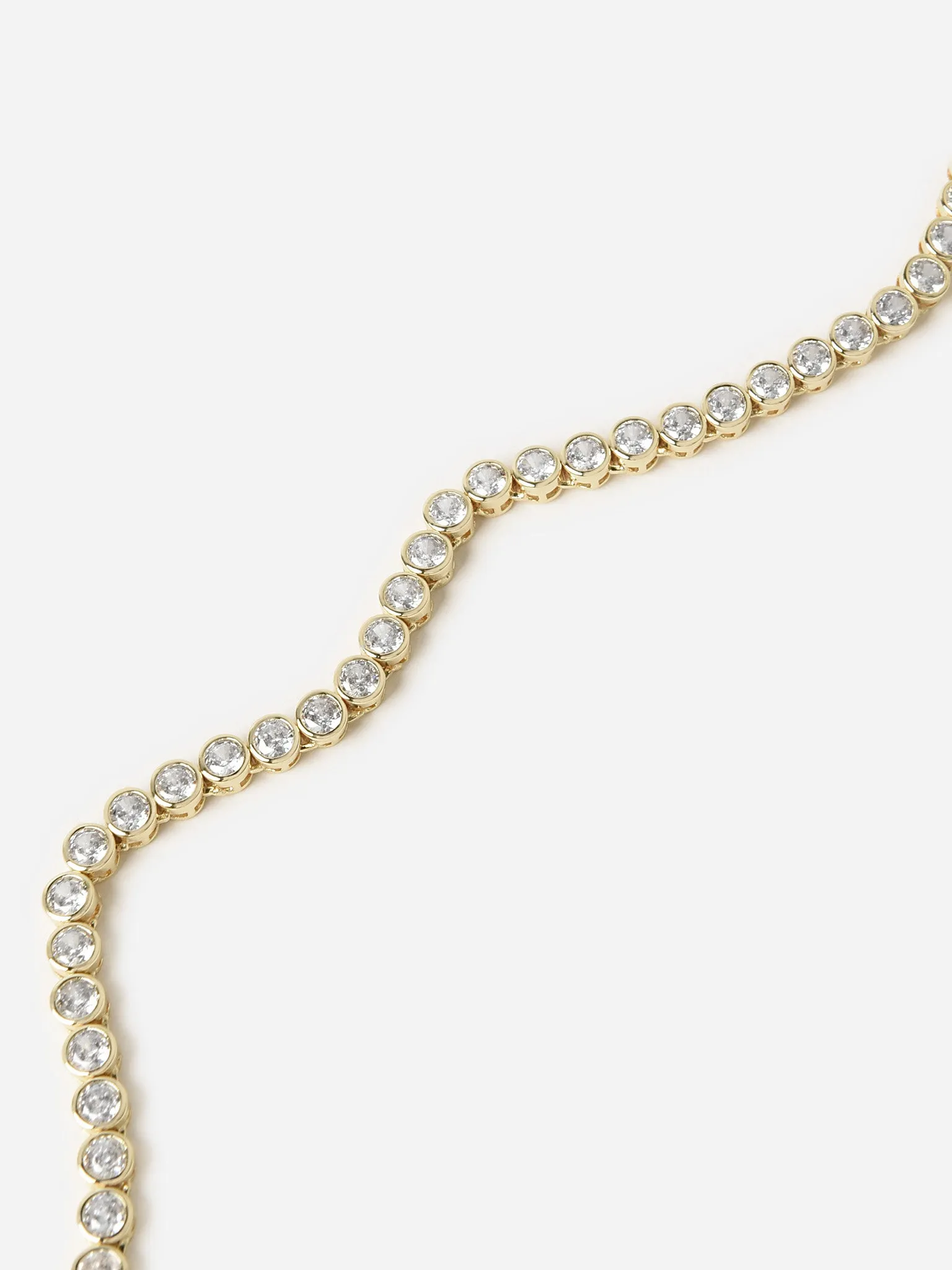     ALEXA LEIGH  Women's Crystal Bezel Tennis Necklace    