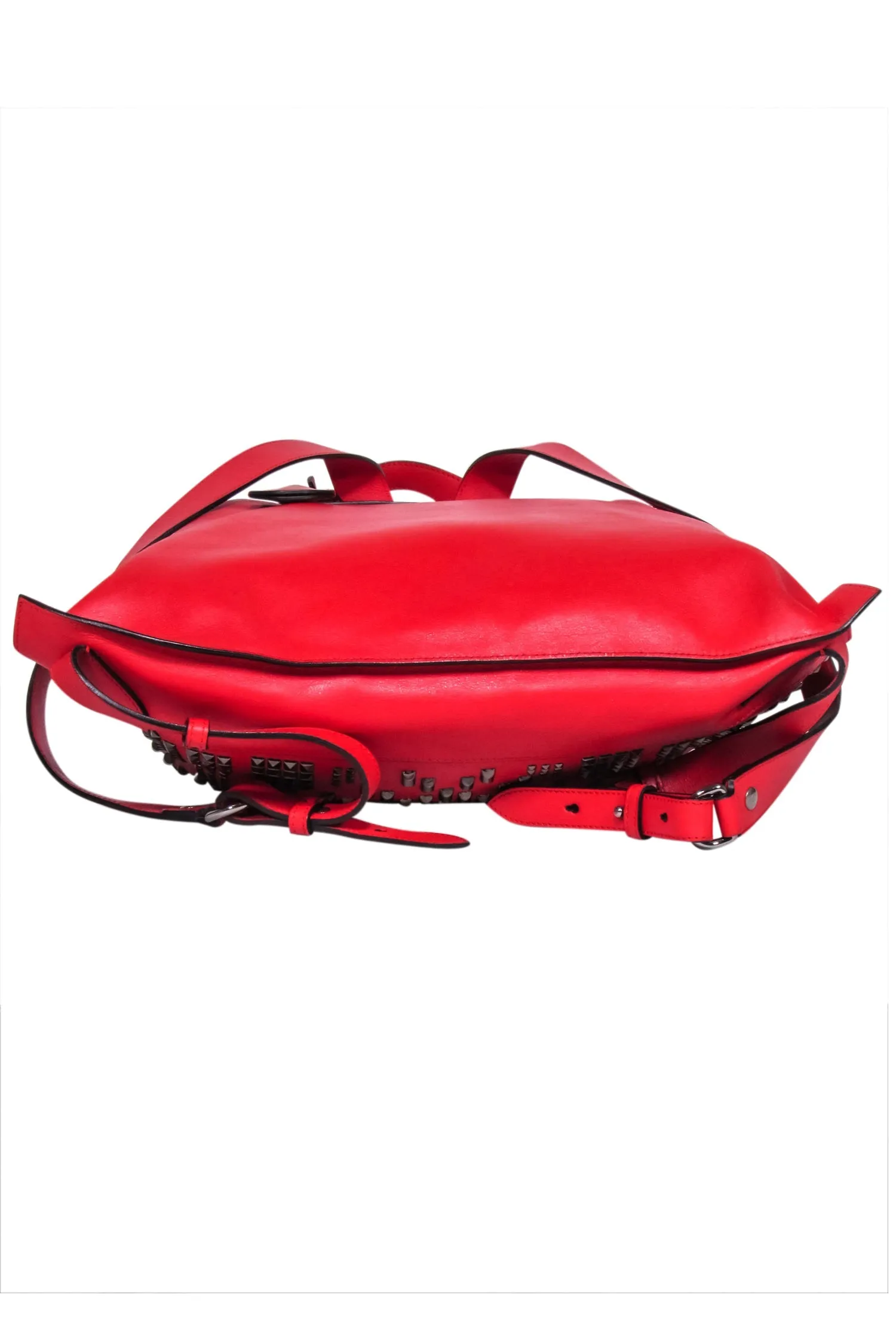 Alexander McQueen - Red Leather Studded Front Backpack