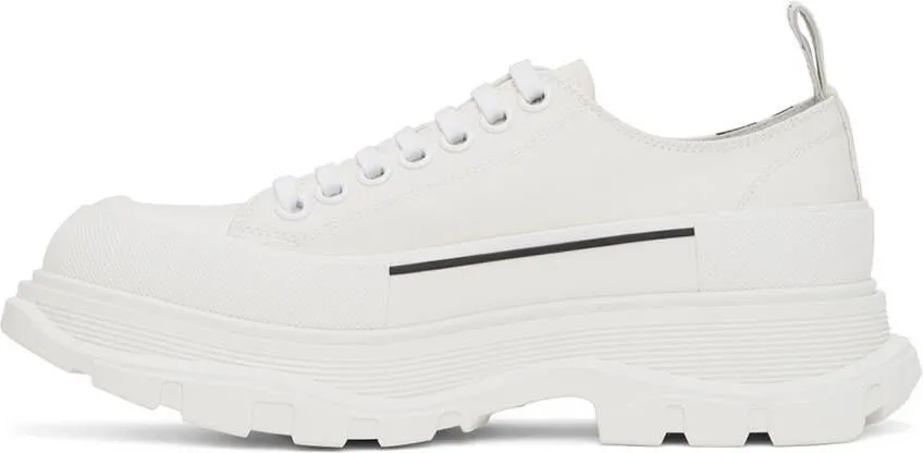 Alexander McQueen White & Black Tread Slick Graffiti Sneakers