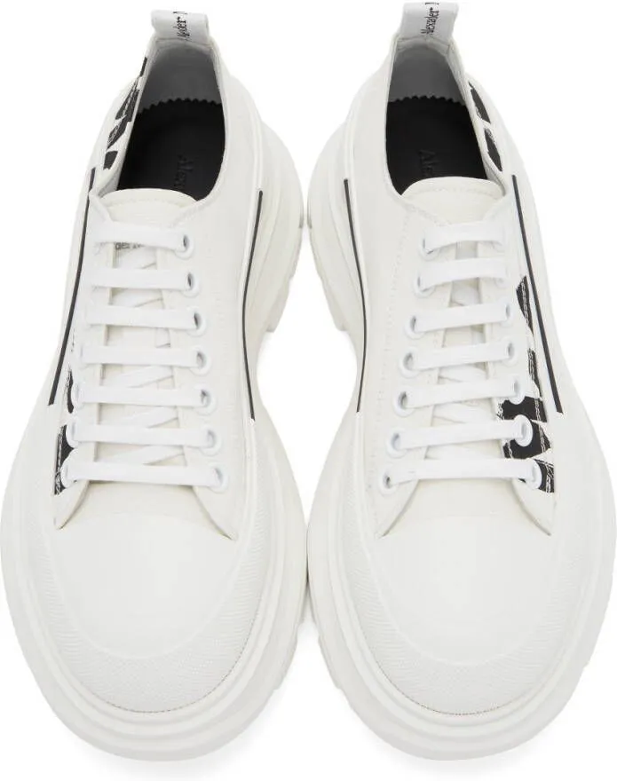 Alexander McQueen White & Black Tread Slick Graffiti Sneakers