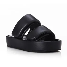 ALIAS MAE Womens Natalie Leather Sandals Black