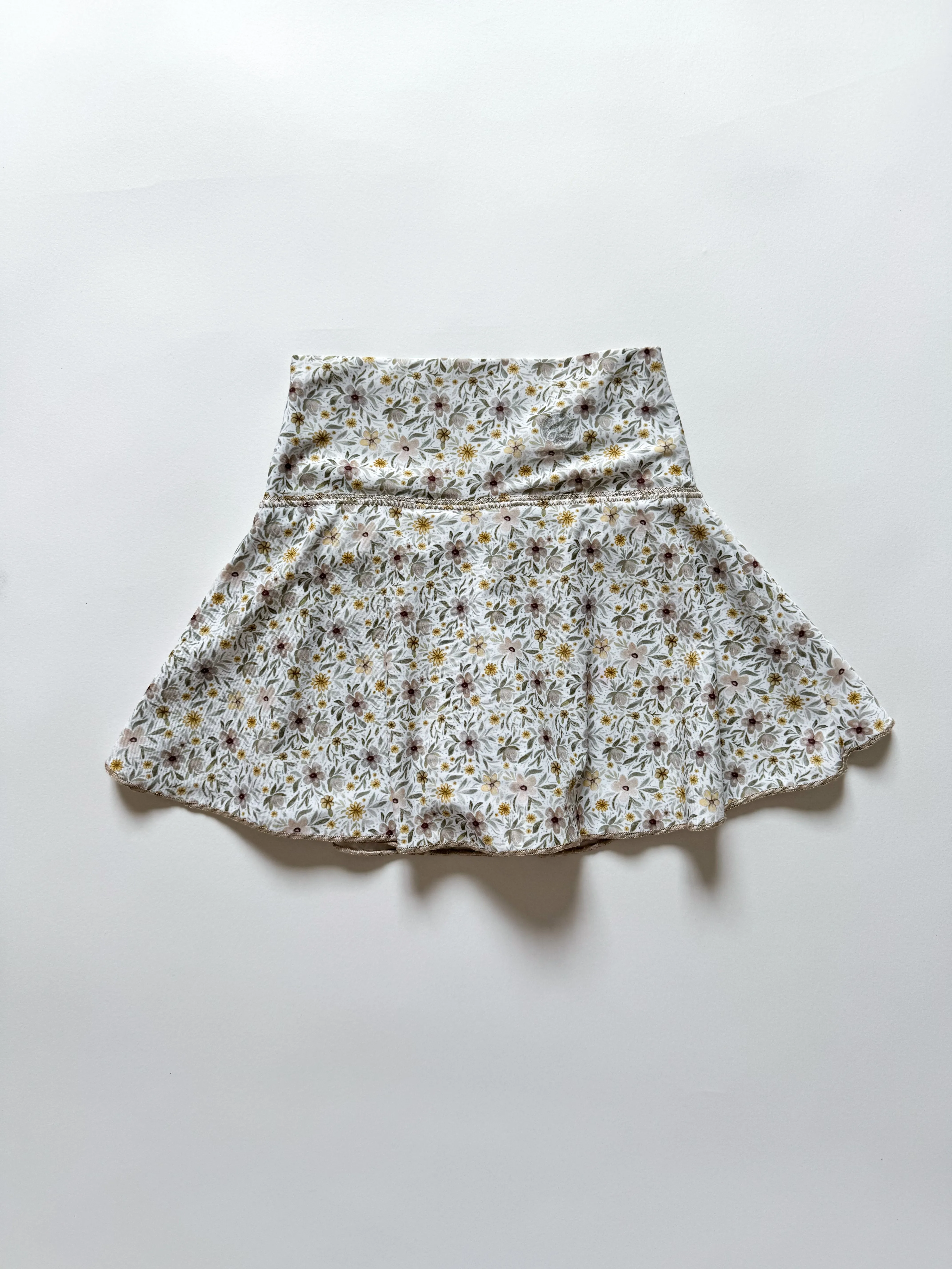 Almond Floral Tennis Skirt