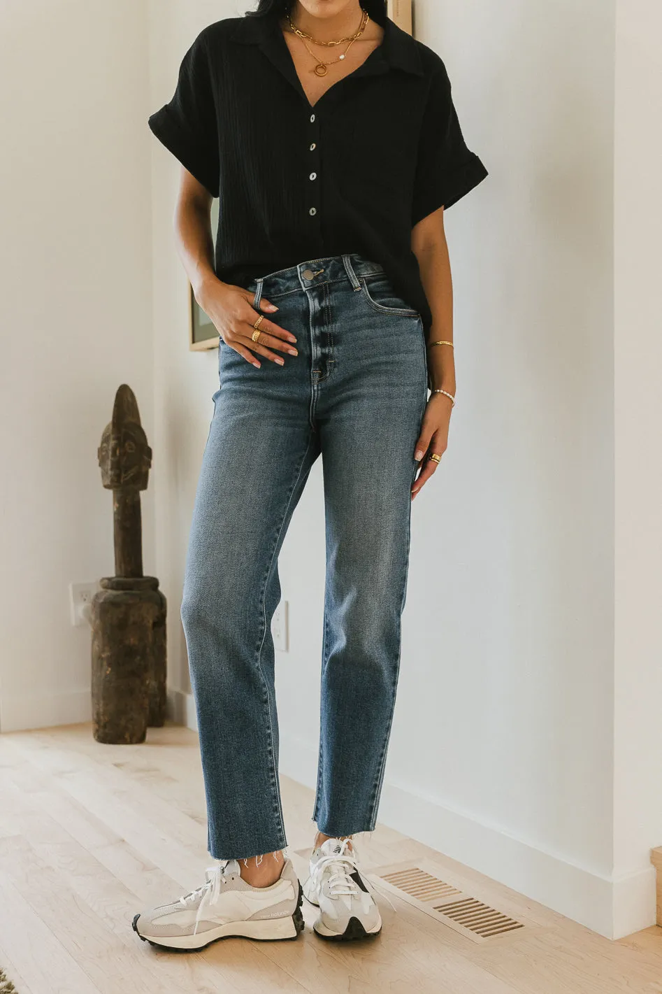 Amelia Straight Leg Jeans in Medium Wash - FINAL SALE