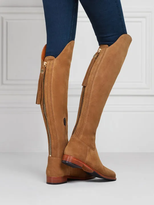 Amira tan Flat Over-the-knee Boots        - Regular Fit