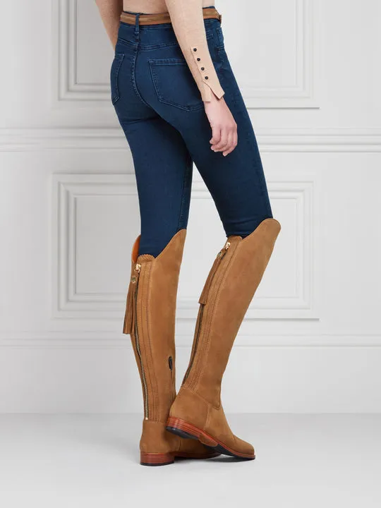 Amira tan Flat Over-the-knee Boots        - Regular Fit