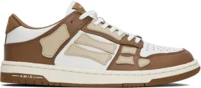 AMIRI Brown & Off-White Skel Top Low Sneakers