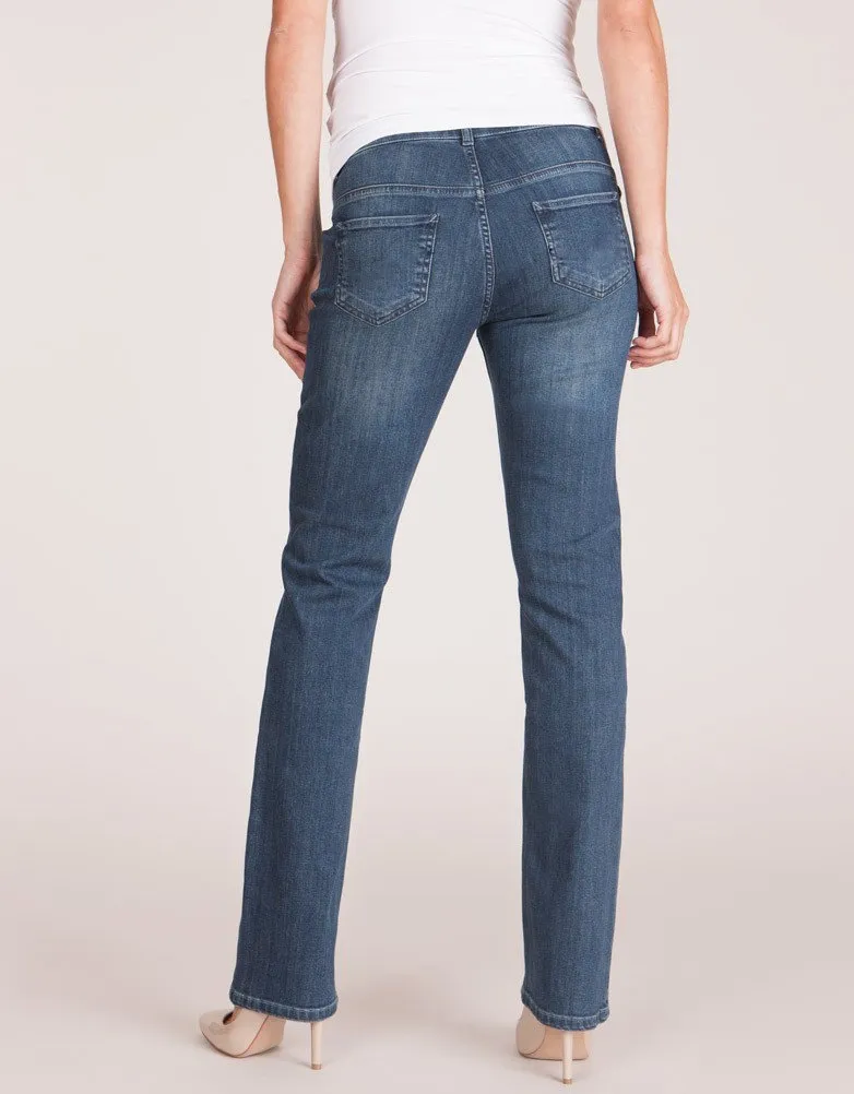 Andi | Blue Wash Straight Leg Premium Maternity Jeans