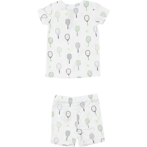 Angel Dear Tennis Print Short Lounge Wear Set, Green