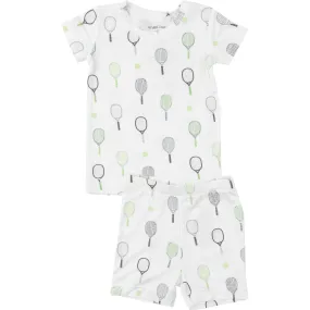 Angel Dear Tennis Print Short Lounge Wear Set, Green