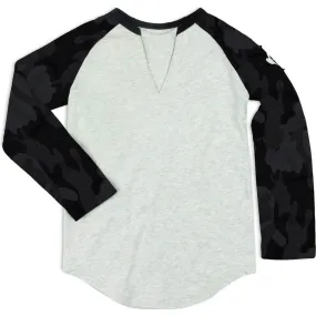 Appaman Baseball Tee, Cloud Heather