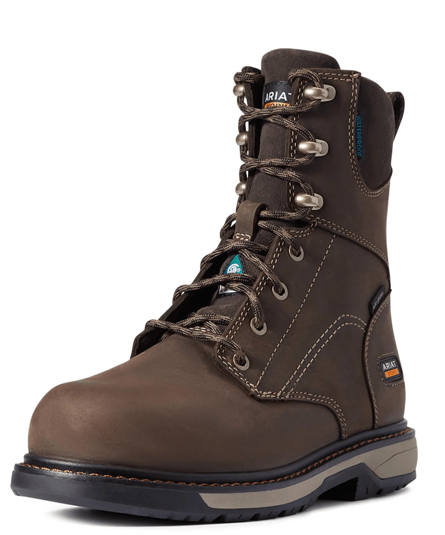 Ariat Women's Riveter 8 CSA Glacier Grip Waterproof 400g Composite Toe Work Boot 10036707