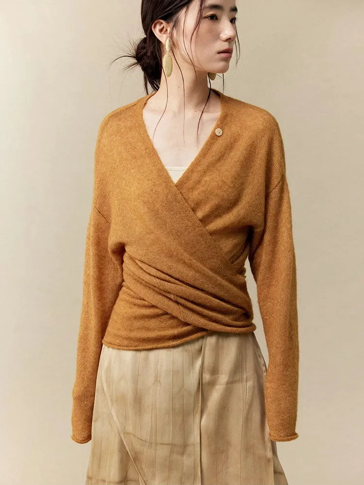 Asymmetry Thin Simple Knit Classy Cardigan