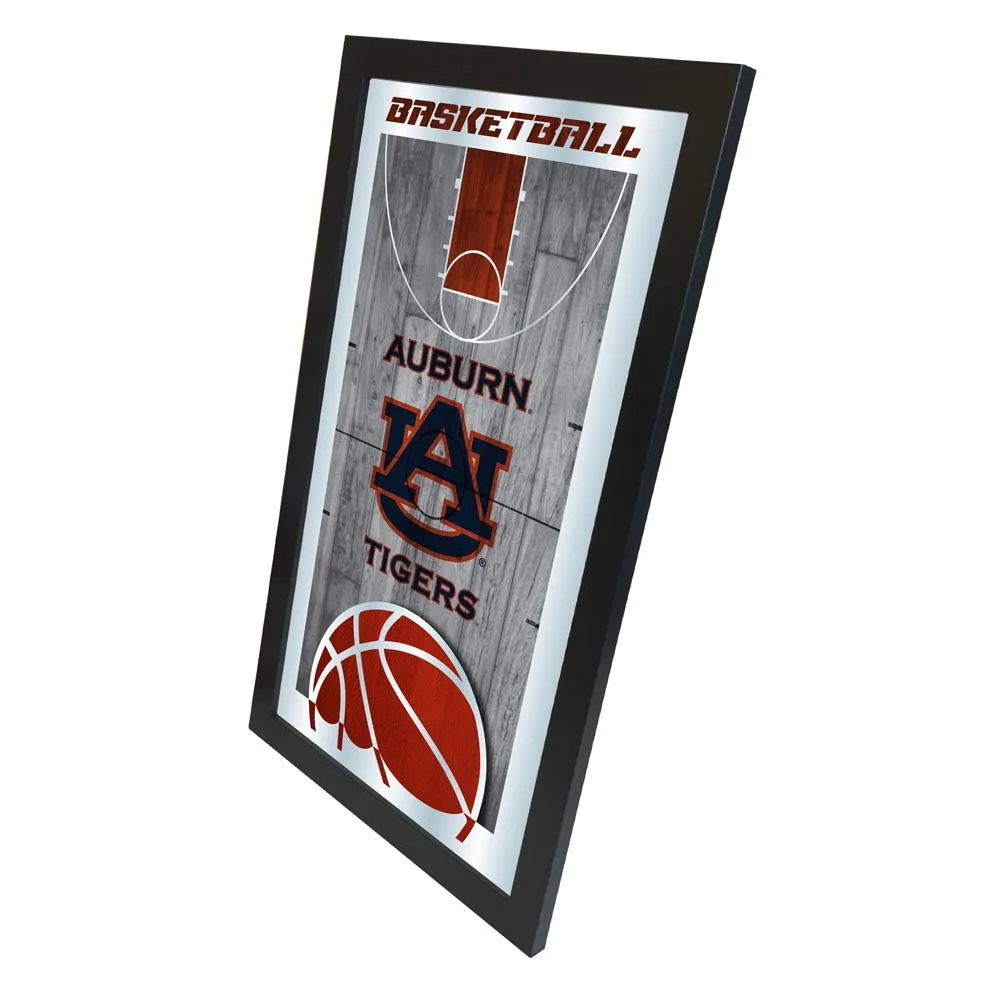 Auburn Tigers HBS Navy Basketball Framed Hanging Glass Wall Mirror (26x15)