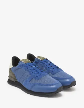 Azure Blue Nylon Mesh Rockrunner Trainers -