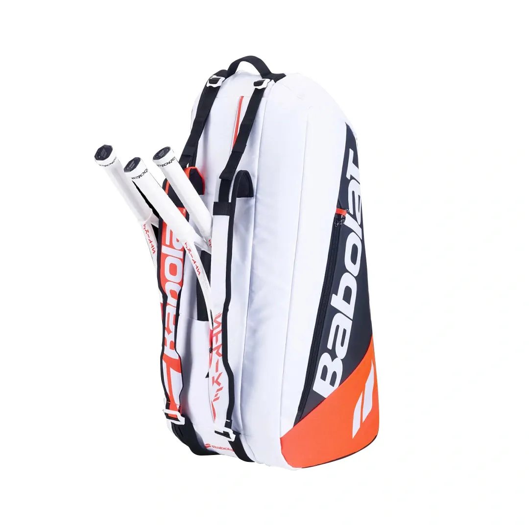 Babolat RH X6Pure Strike Tennis Kitbag - White/ Black/ Red