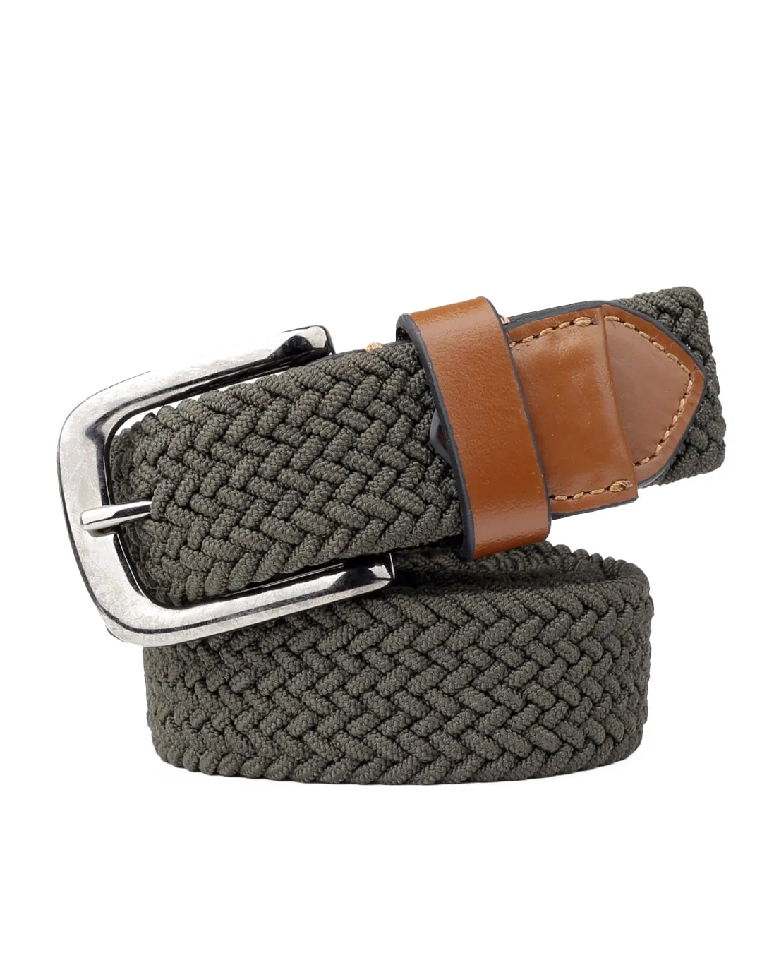 Bacca Bucci Men's Elastic Braided Golf Belt