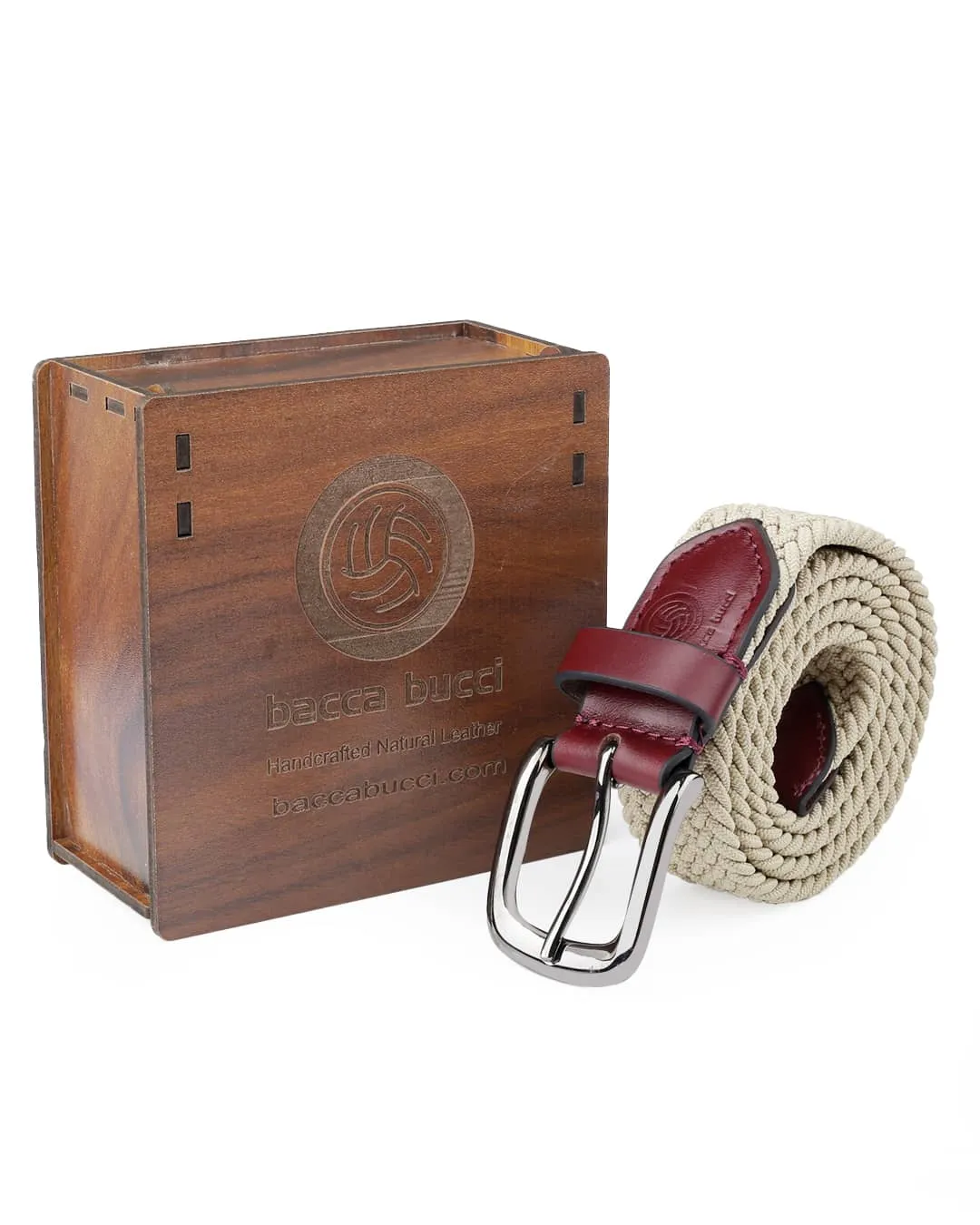 Bacca Bucci Men's Elastic Braided Golf Belt