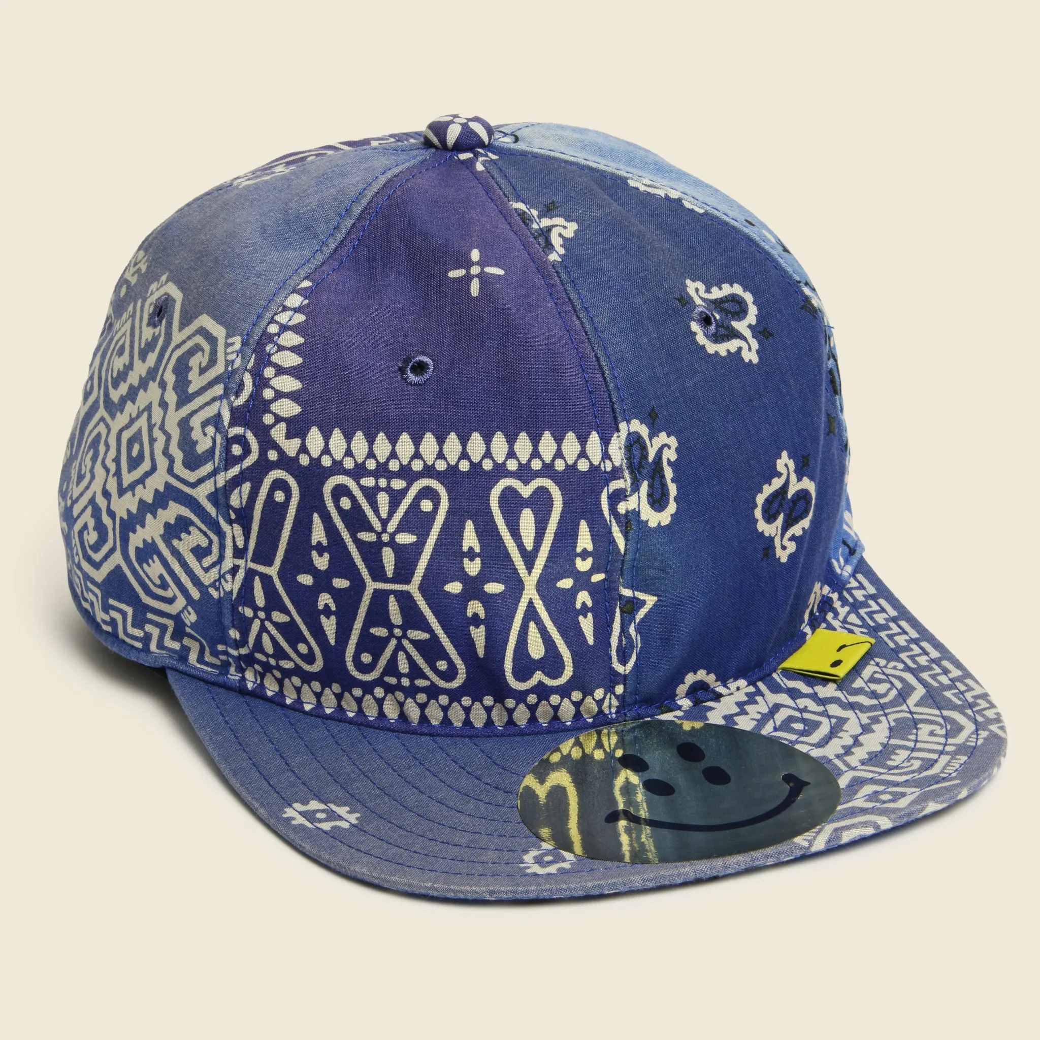 Bandana Patchwork Baseball Cap - Blue