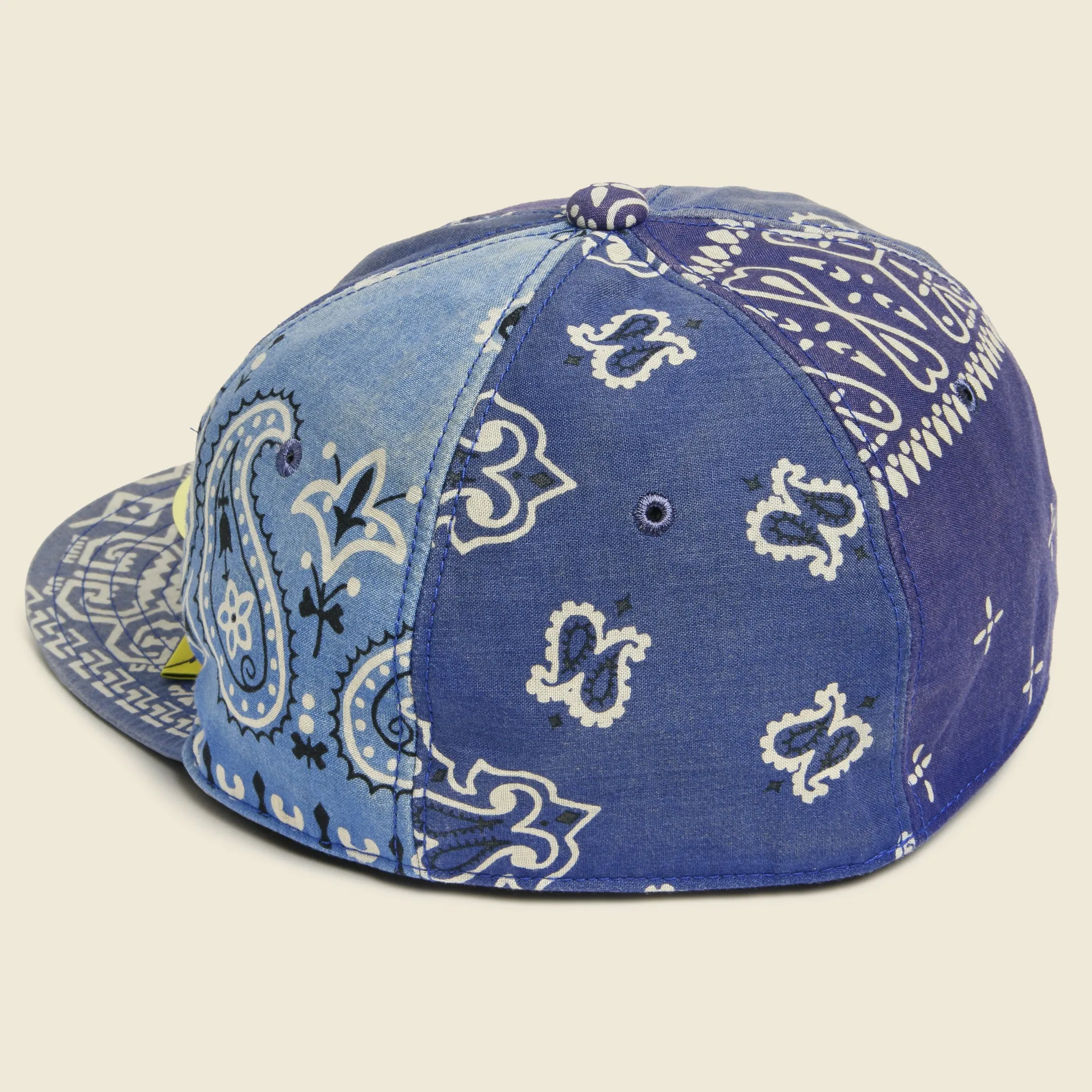 Bandana Patchwork Baseball Cap - Blue