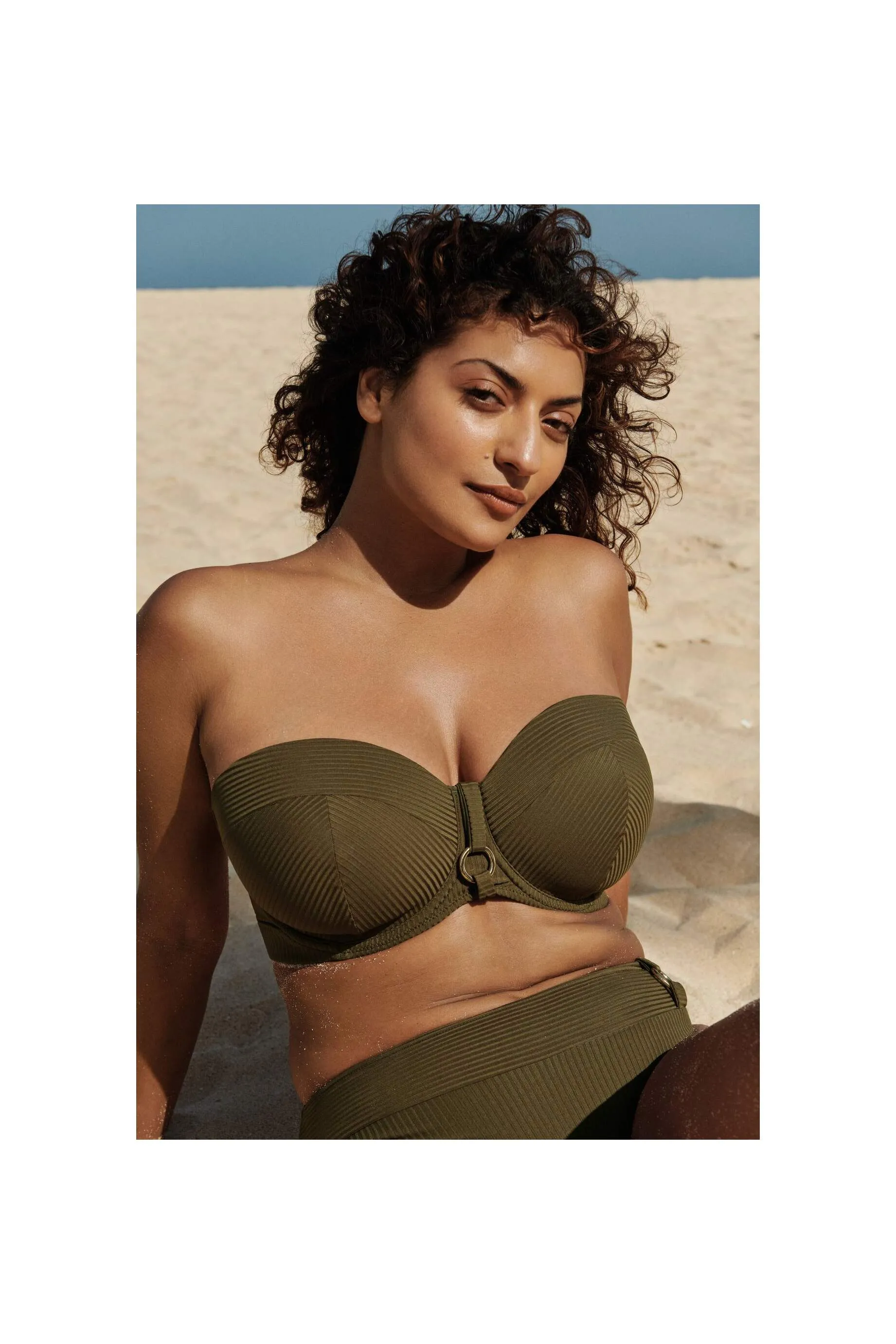 Bandeau Green Bikini- Unas1 Primadonna Discount- Bikini plus size bandeau     Bonn