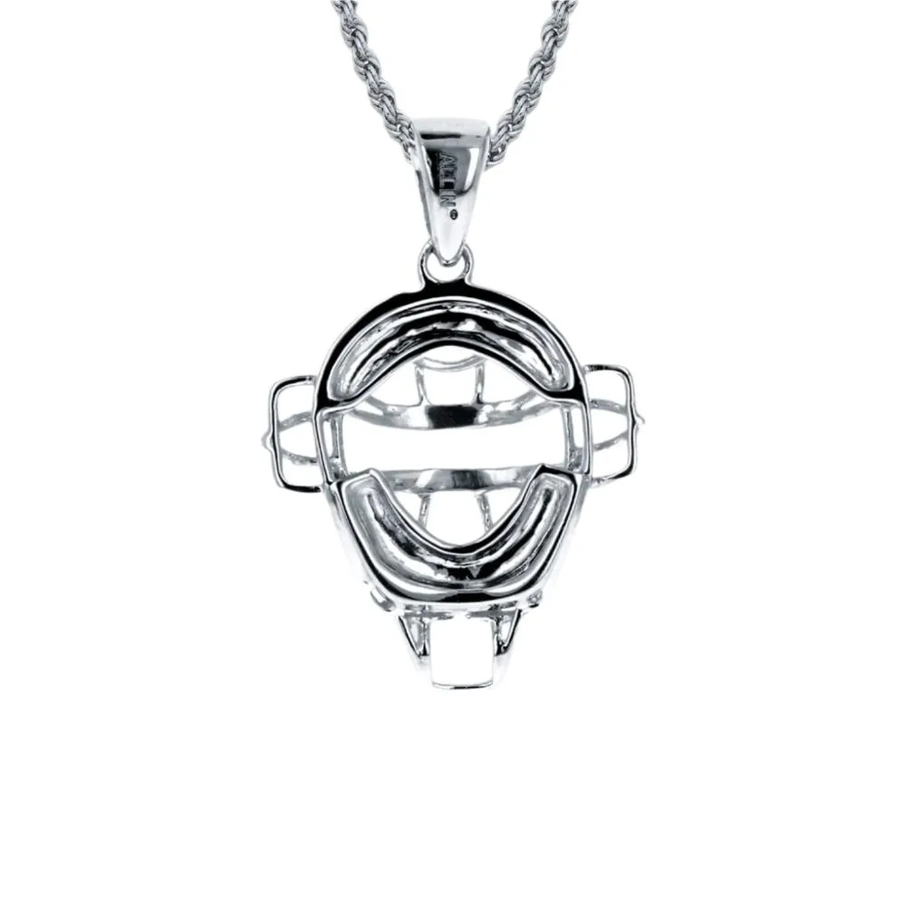 Baseball Catchers Mask Necklace | Gold