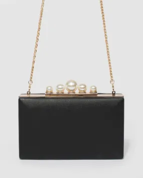 Black Charlotte Hardcase Clutch Bag