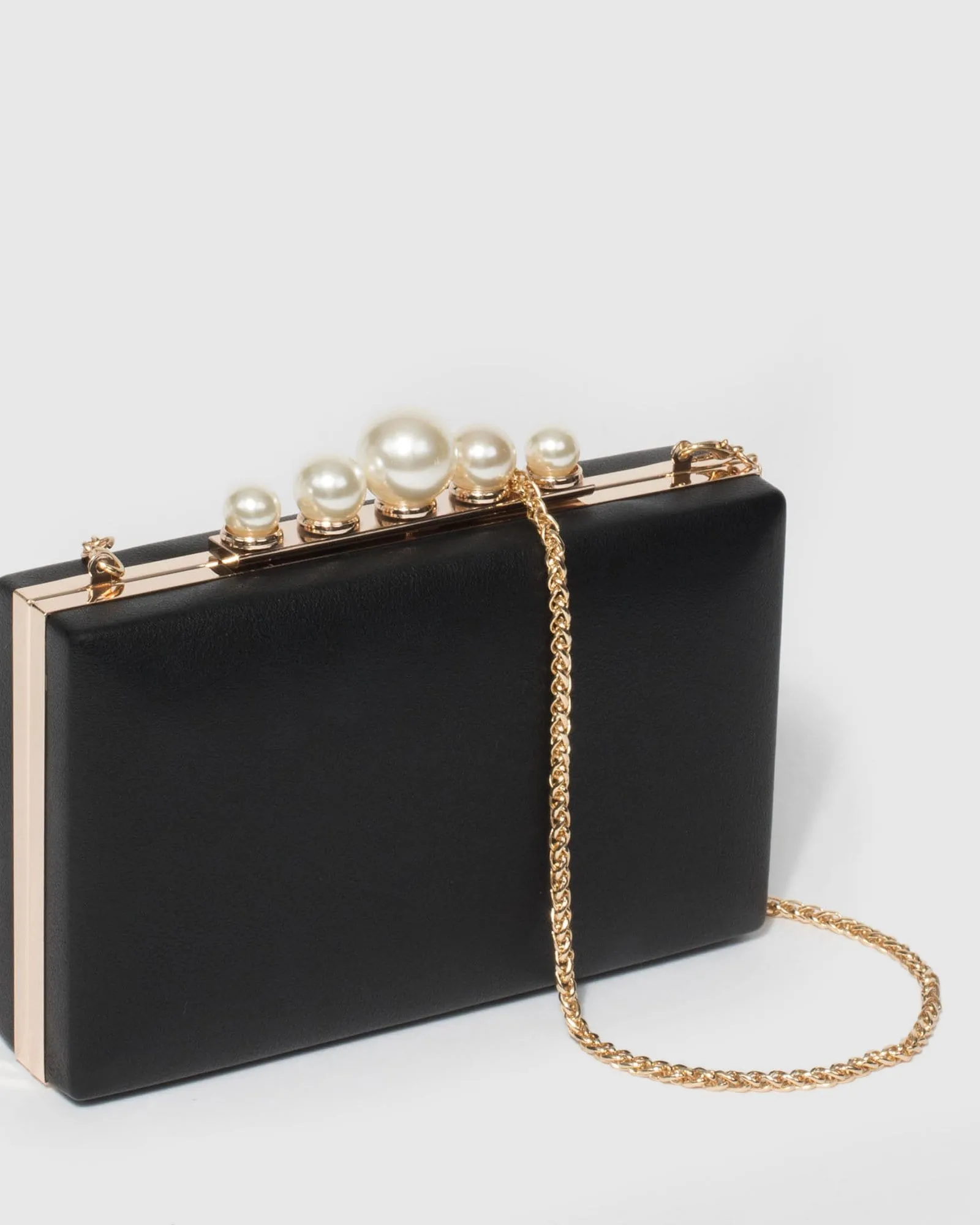 Black Charlotte Hardcase Clutch Bag