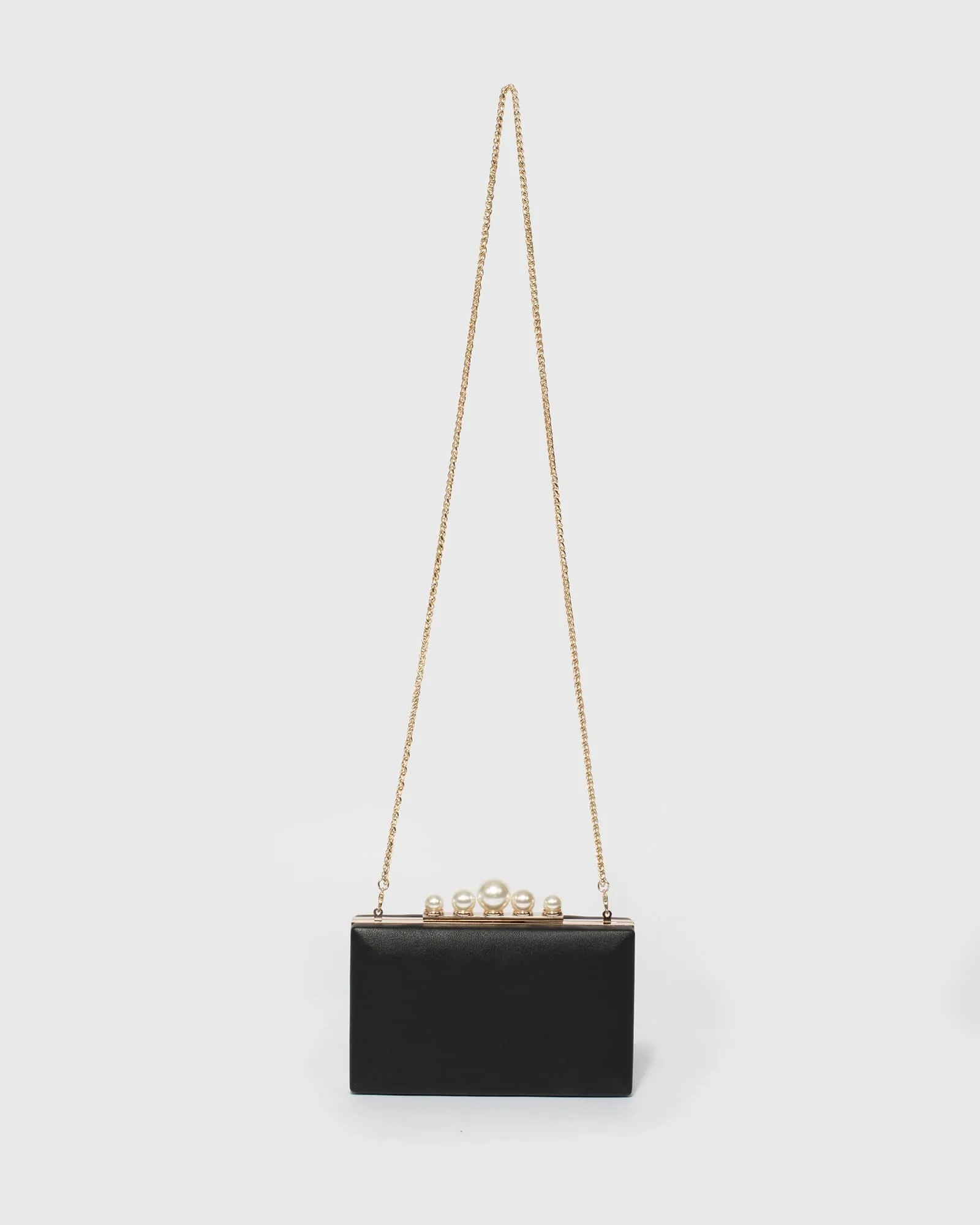 Black Charlotte Hardcase Clutch Bag