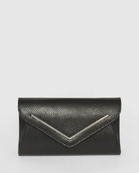 Black Clare Bar Clutch Bag