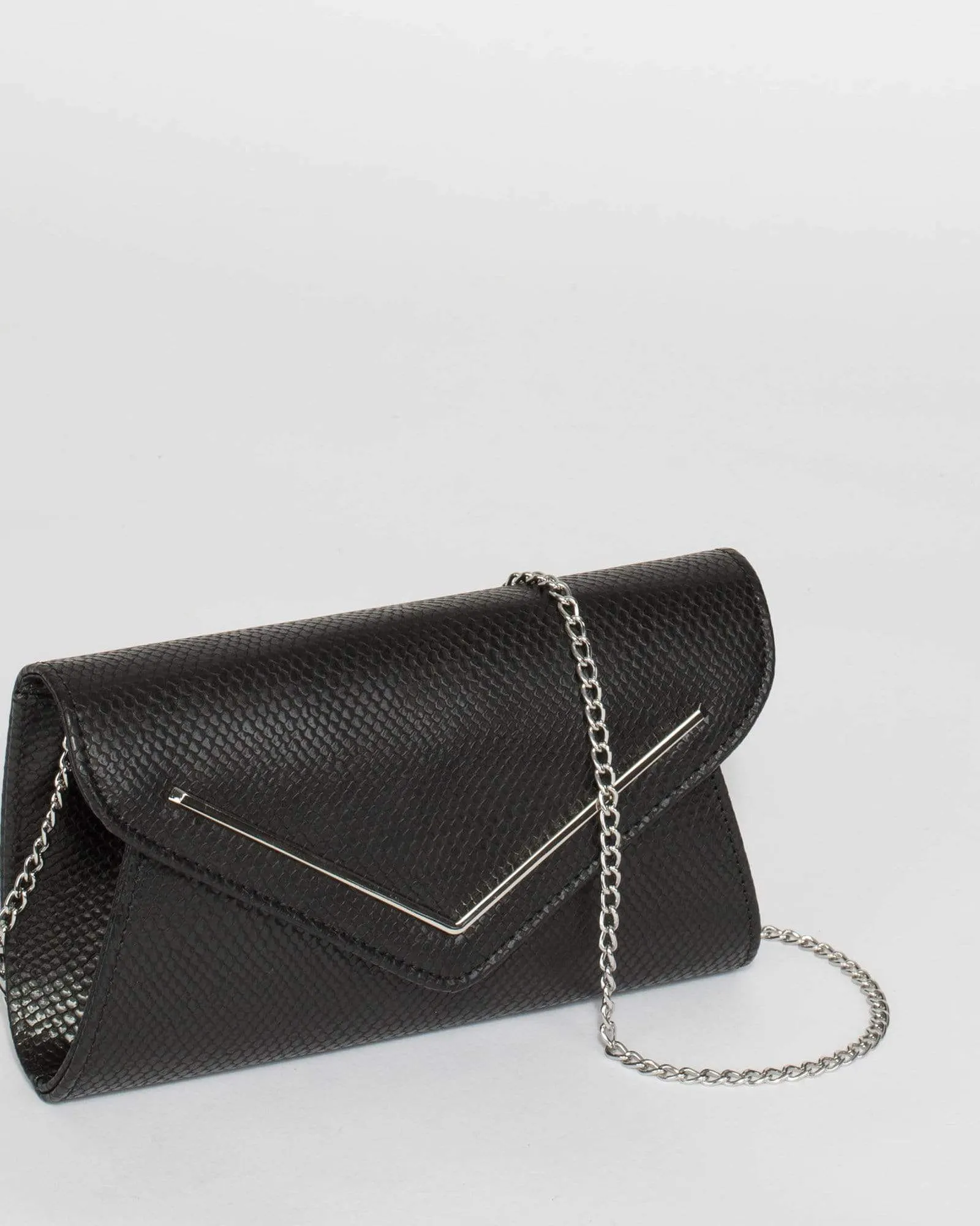 Black Clare Bar Clutch Bag