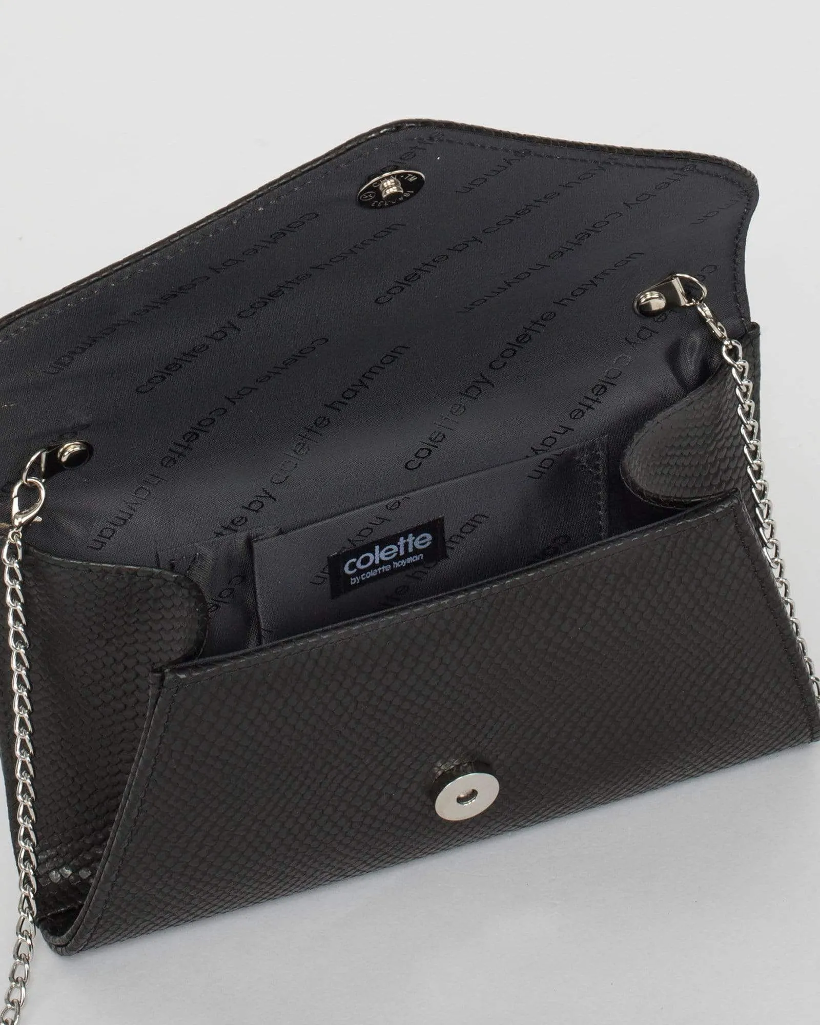 Black Clare Bar Clutch Bag