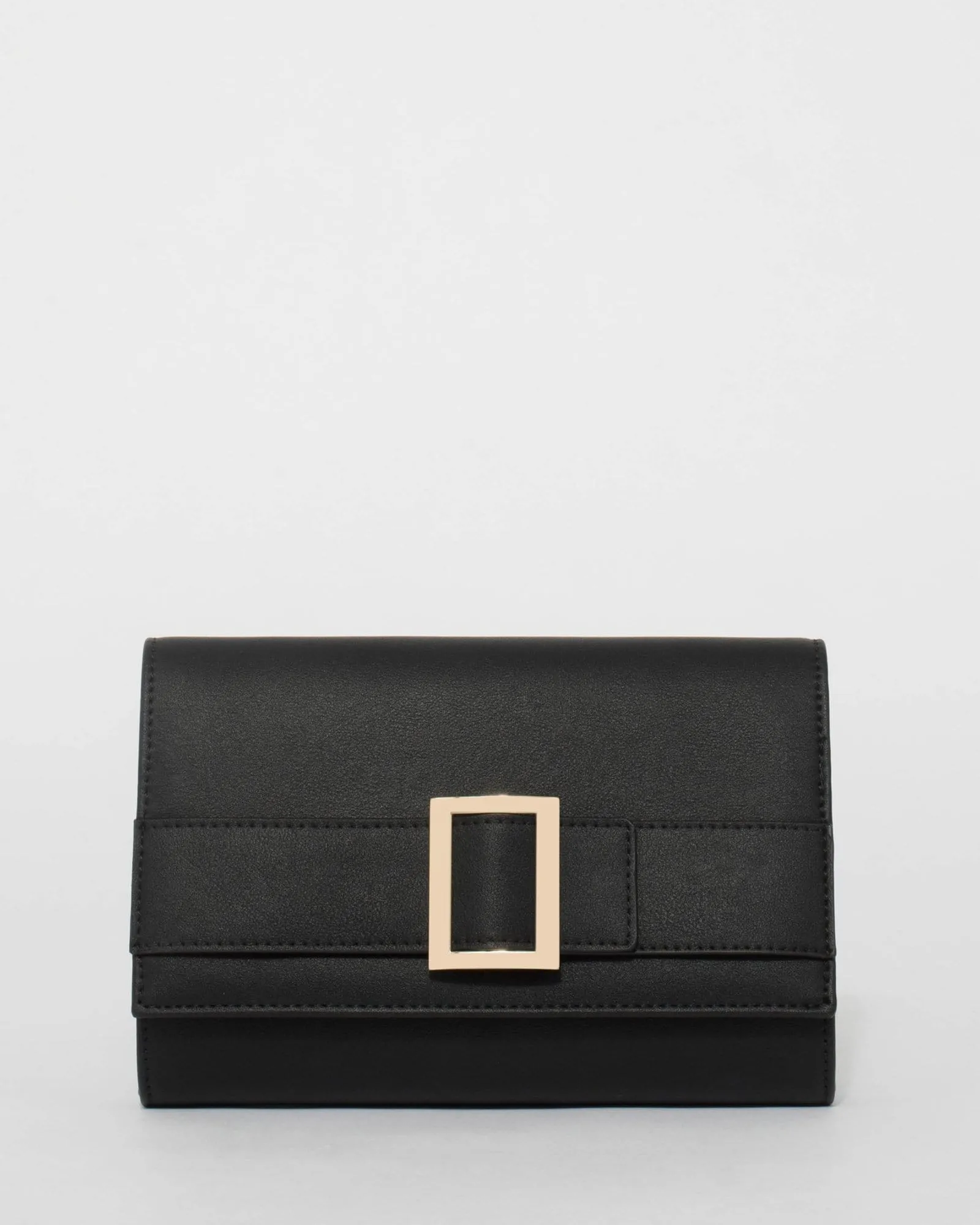 Black Eve Buckle Clutch Bag