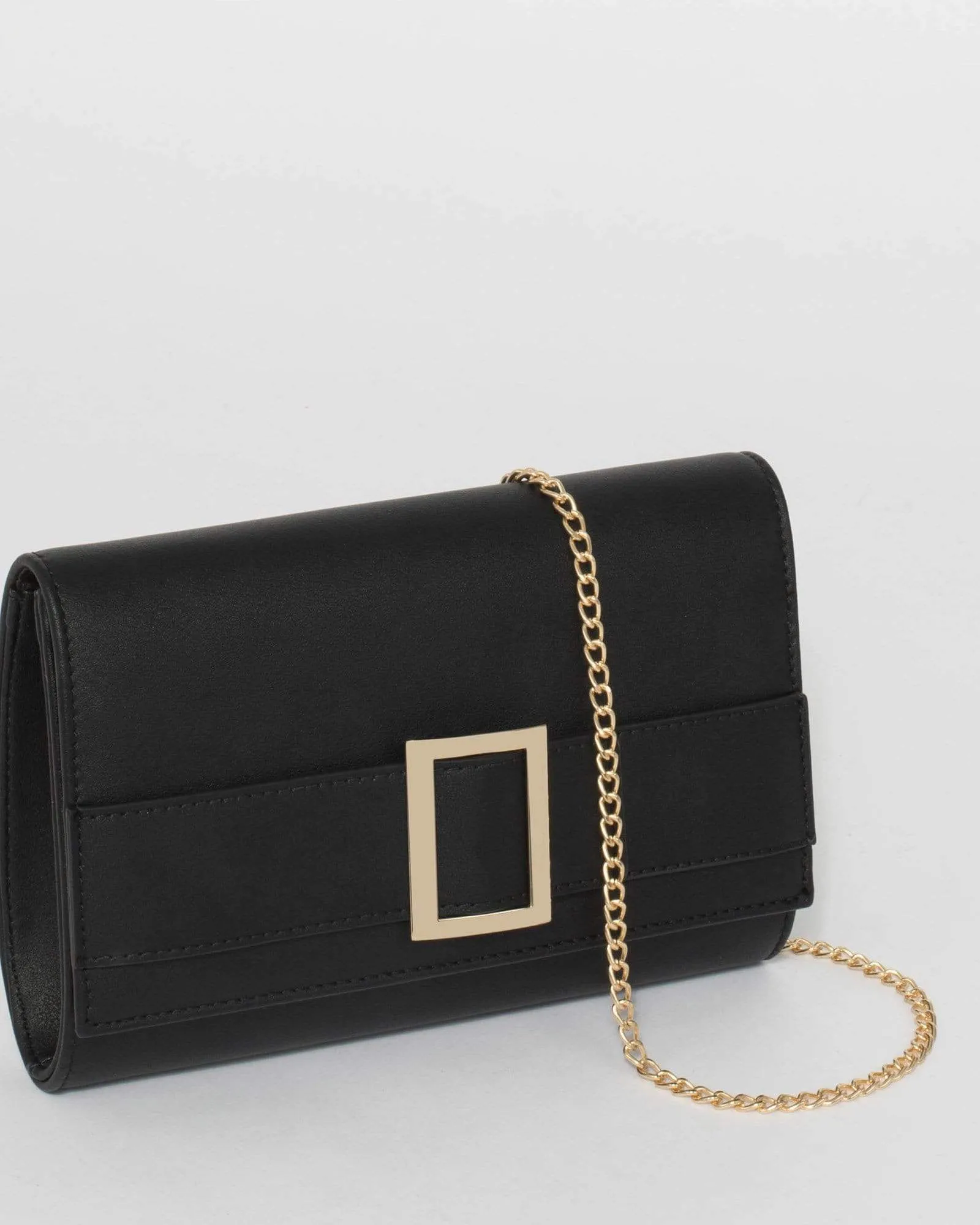 Black Eve Buckle Clutch Bag